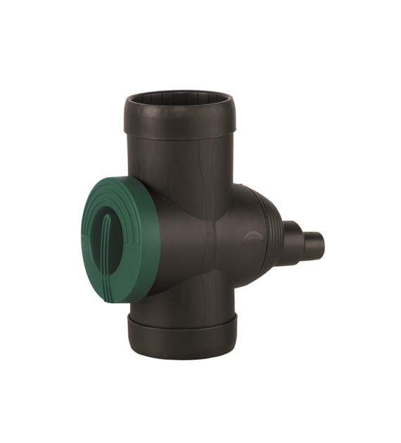 Filtr wody deszczowej INOX czarny + zestaw połączeniowy 32mm