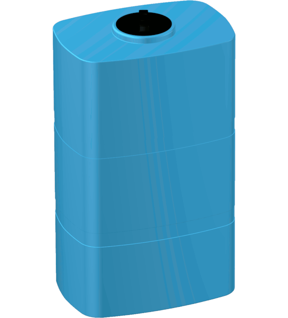 Zbiornik Box 500 niebieski