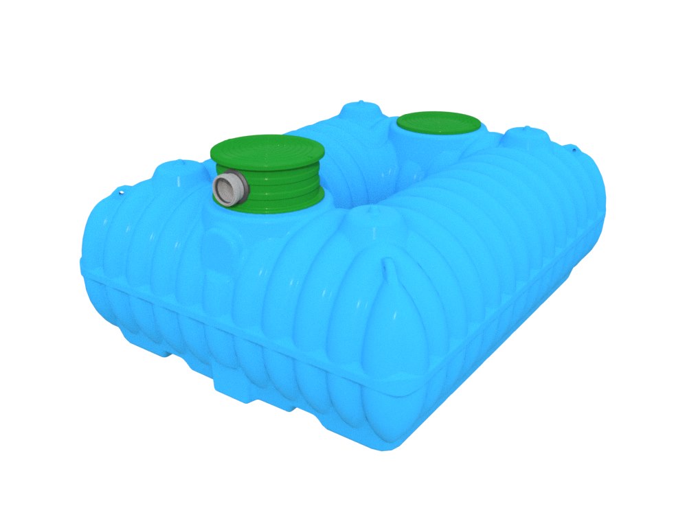 Zbiornik na deszczówkę płaski BOLT 3000 niebieski