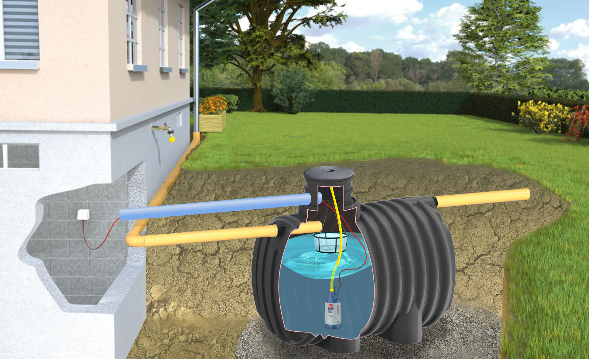 Zestaw ogrodowy STANDARD EcoLine II 1700 l